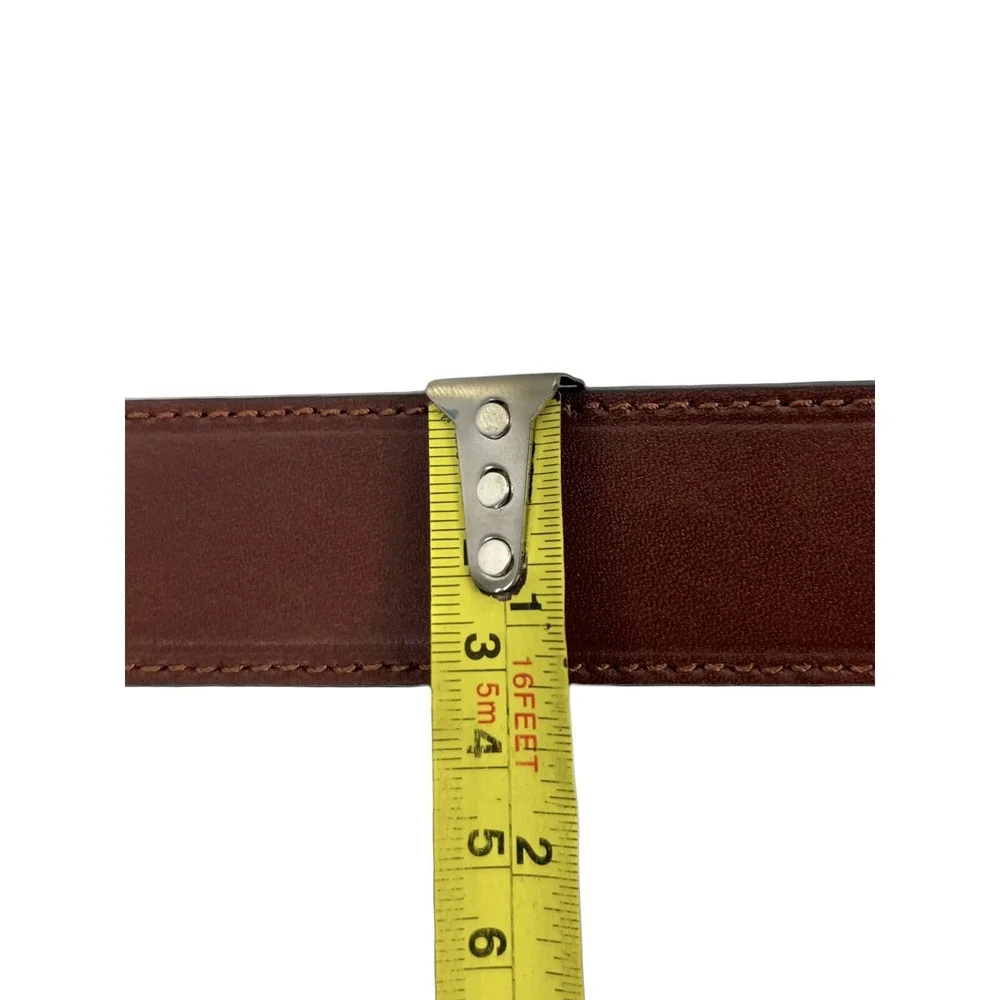 Jos A Bank Leather Belt Brown Men's Size 52 Genuine Leather Thick New $69.50